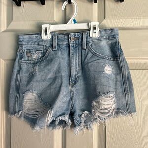 Distressed Denim Women Shorts